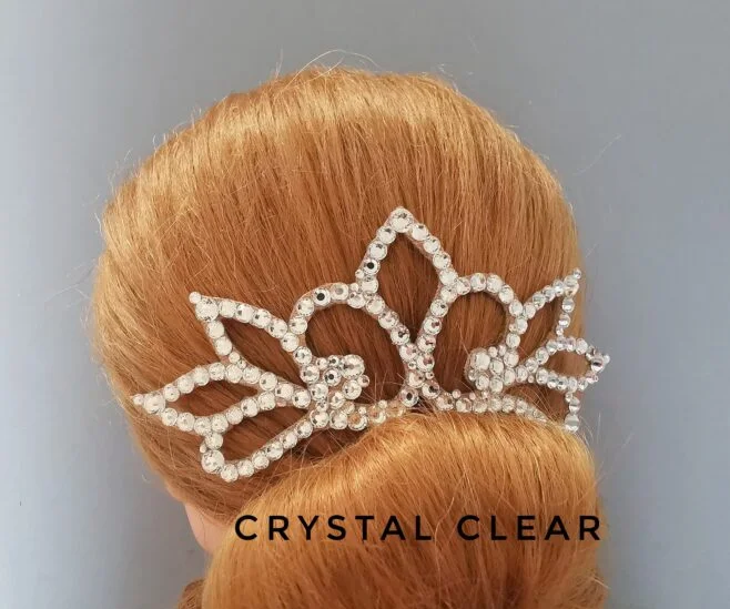 Dance hair piece with rhinestones