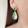 Ballroom dance green peridot earrings
