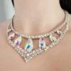 Ballroom dance necklace with AB crystals