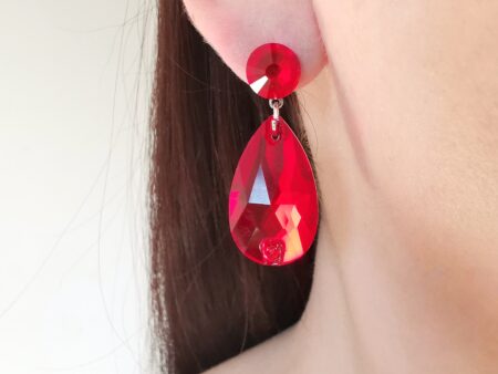 Ballroom dance red earrings
