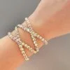 Ballroom dance bracelet with AB rhinestones