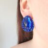 Ballroom dance blue earrings, dance crystal earrings