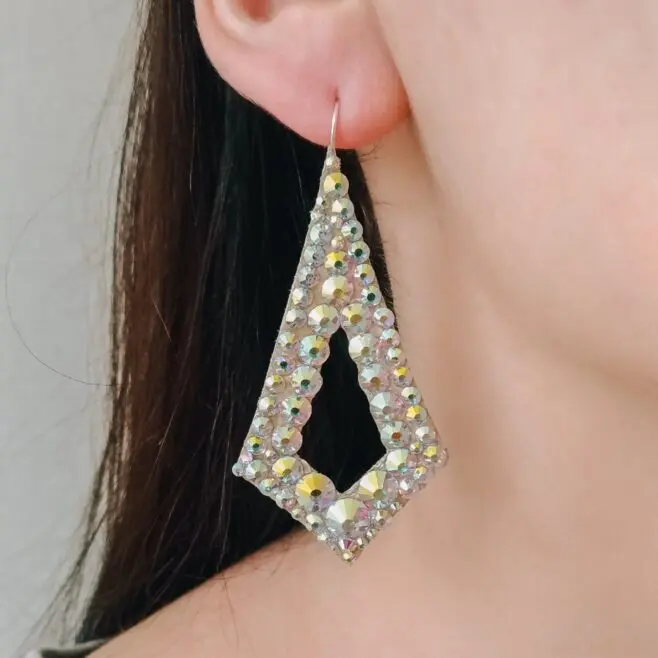 Belly dance crystal earrings