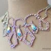 Drag queen ballroom belly dance crystal necklace