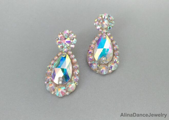 Belly dance crystal earrings