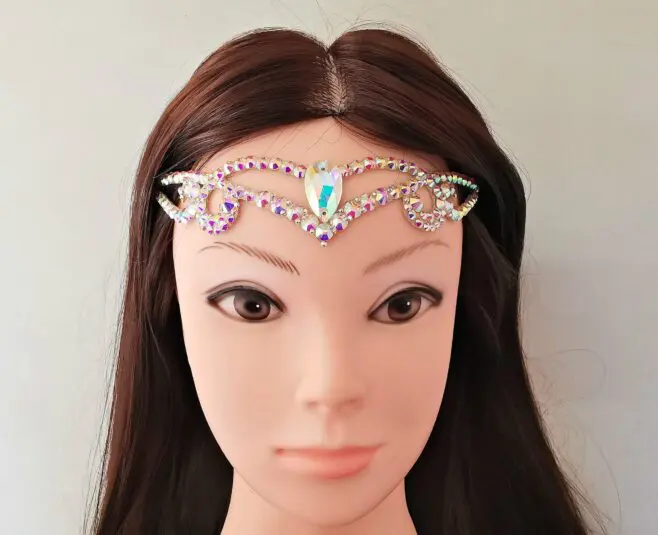 Belly dance crystal headpiece