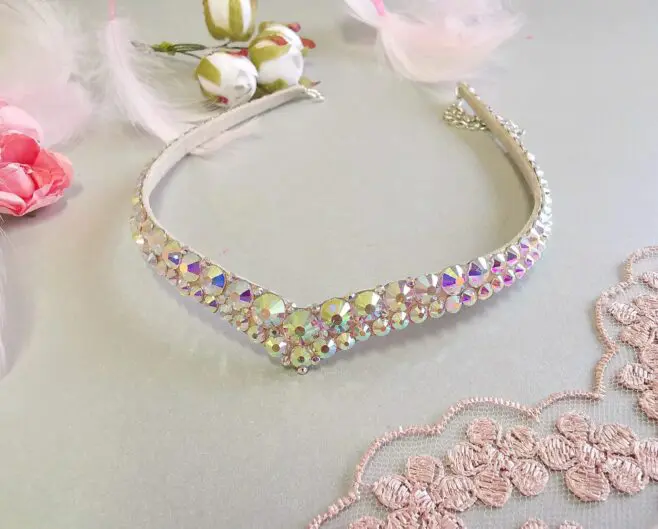 Ballroom competition necklace with crystals