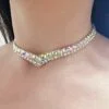 Ballroom competition necklace with crystals