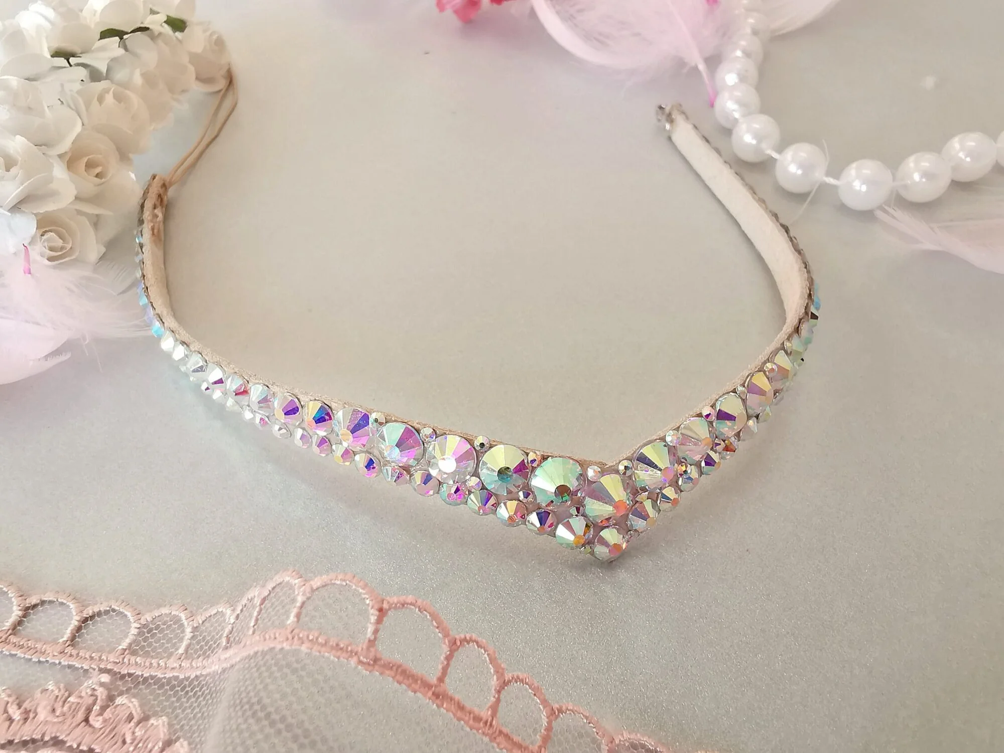 Ballroom dance crystal choker