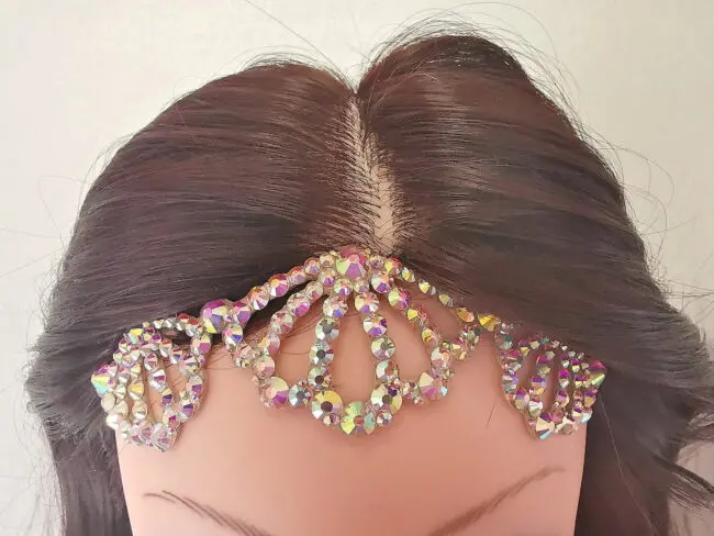 Belly dance crystal headpiece