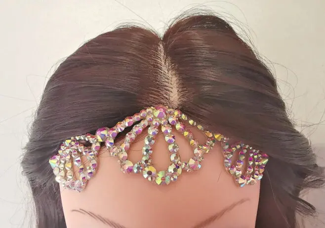 Belly dance crystal headpiece