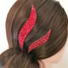 Ballroom red hair piece with crystals