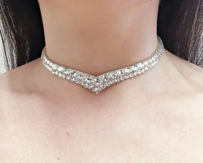 Ballroom dance crystal choker