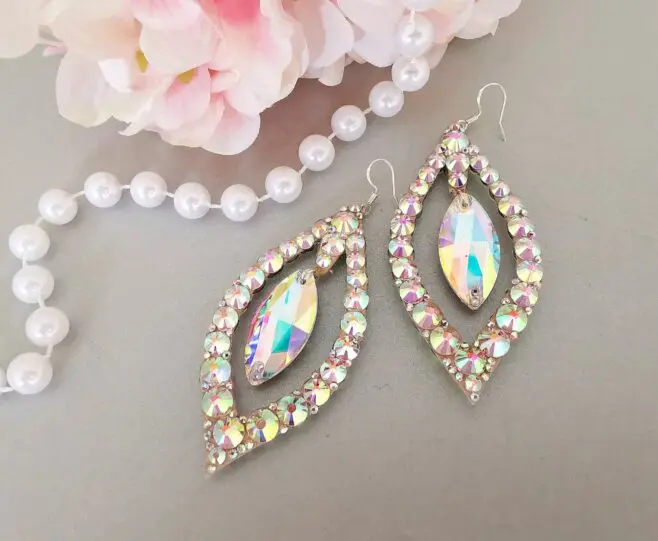 Ballroom dance crystal earrings