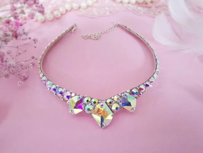 Ballroom dance crystal choker