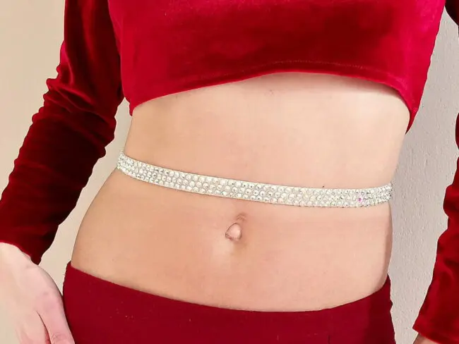 Belly dance crystal belt