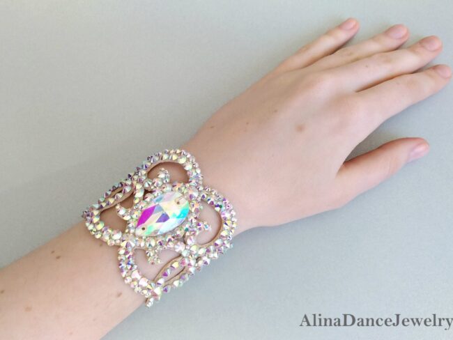 Ballroom dance crystal bangle bracelet
