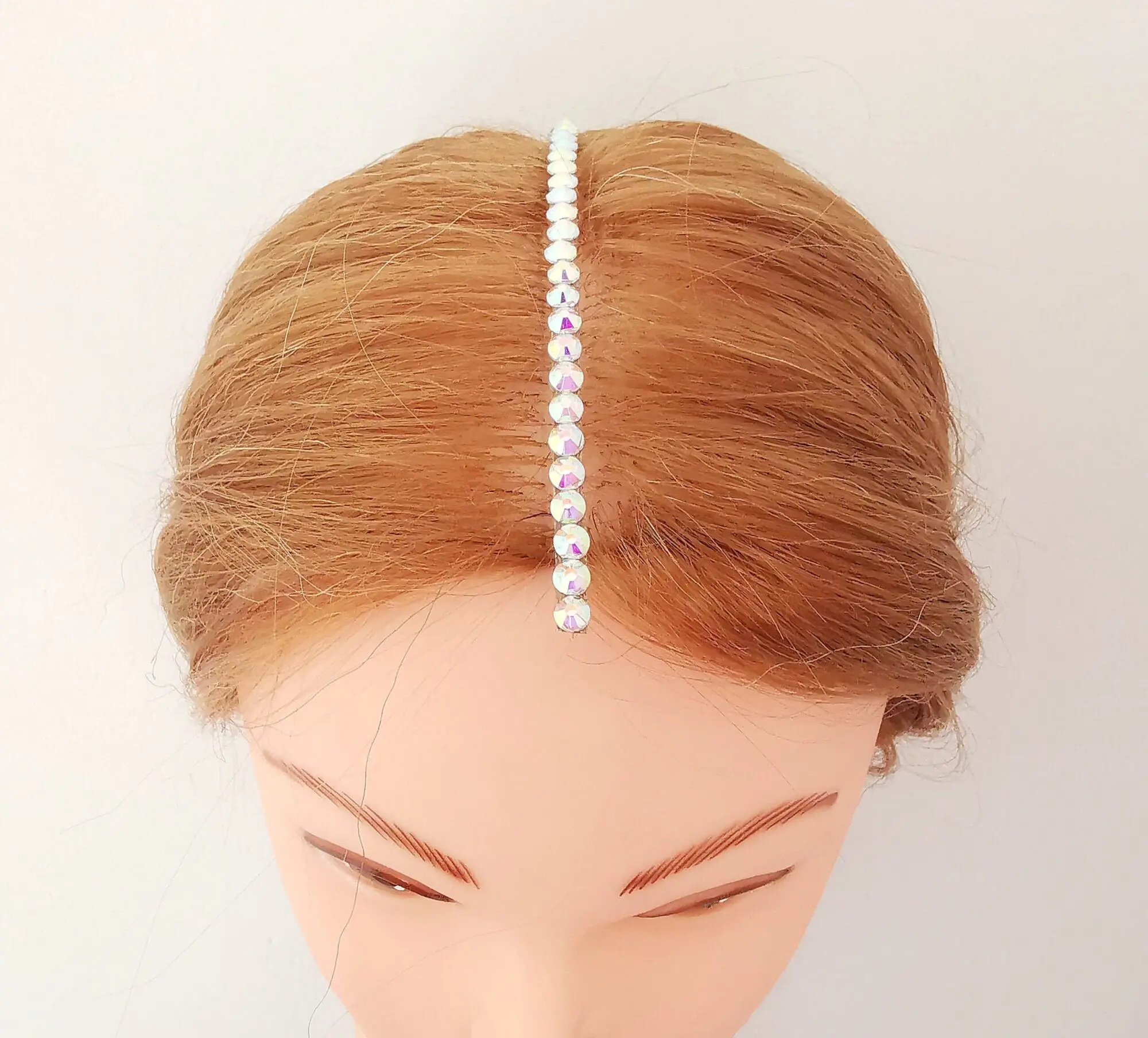 Ballroom hair part jewelry with crystals