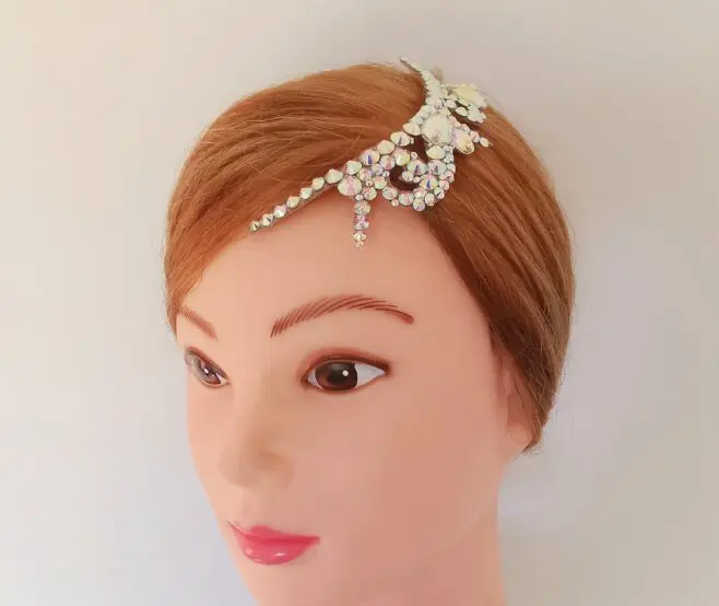 Ballroom hairpiece with rhinestones