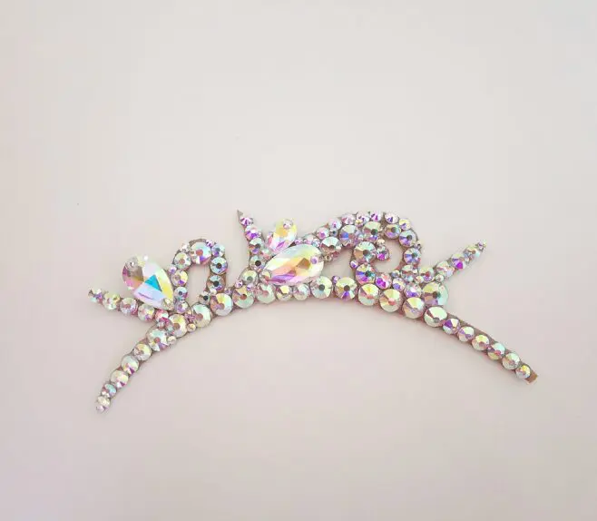 Dance hair piece with rhinestones