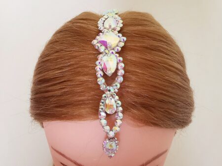 Ballroom hair part jewelry with crystals