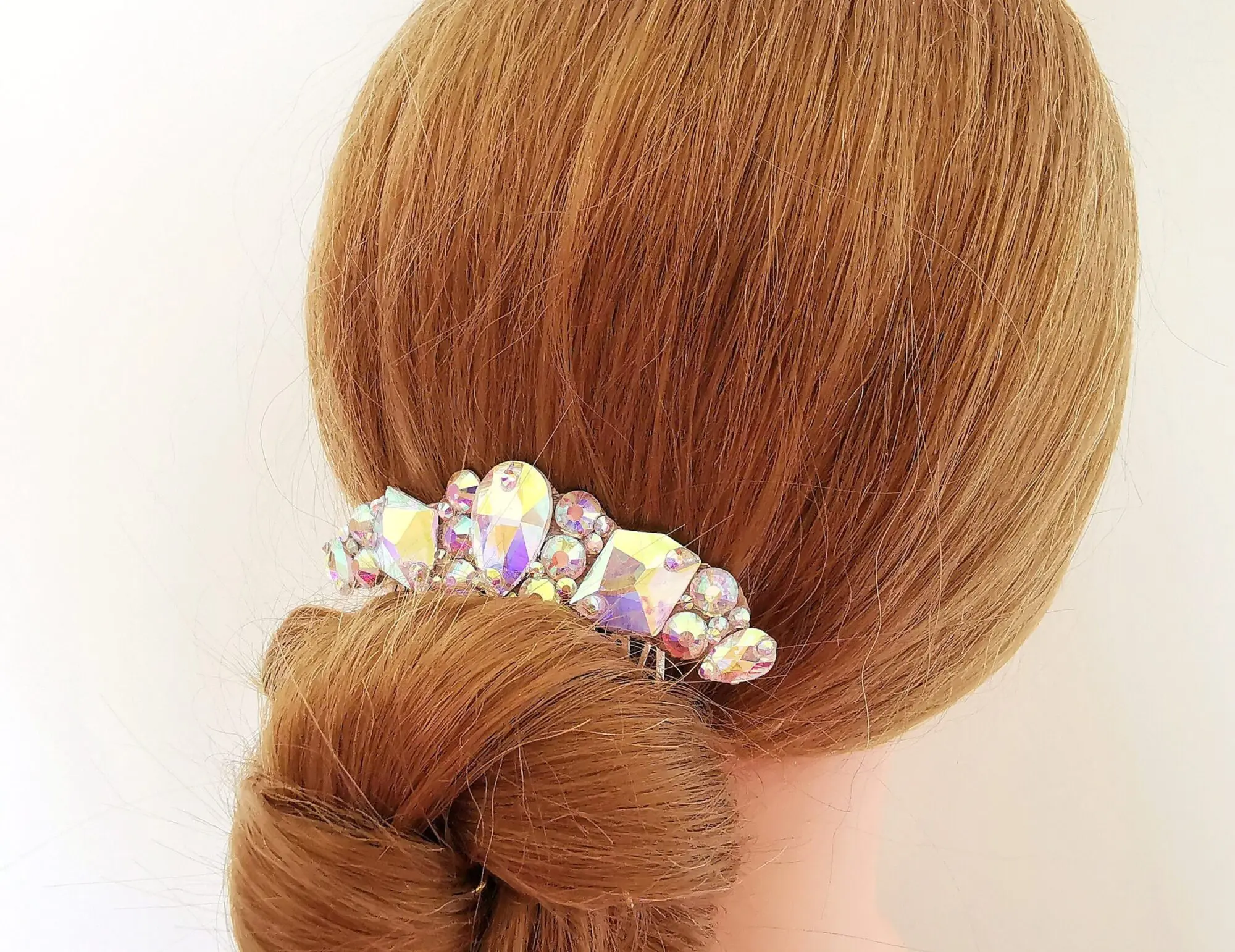 Ballroom hairpiece with rhinestones