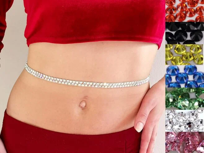 Belly dance rhinestones belt