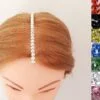 Dance hair piece with rhinestones