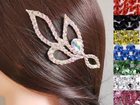 Ballroom hair piece with crystals