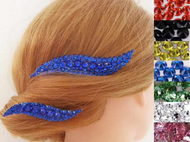 Ballroom dance blue hair accessory
