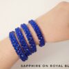 Ballroom dance bangle bracelet with sapphire rhinestones