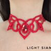 Ballroom dance red necklace