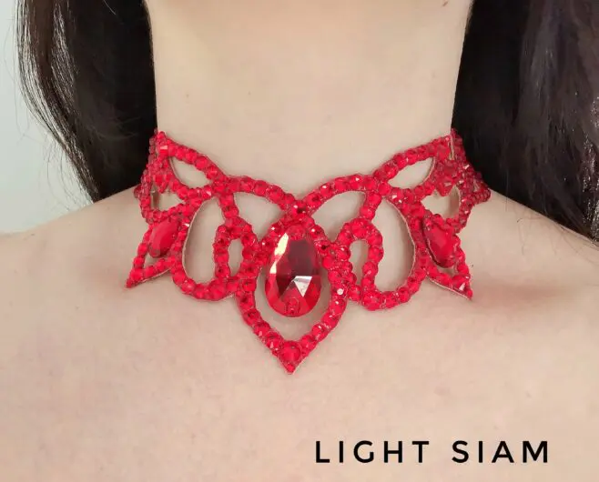 Ballroom dance red necklace