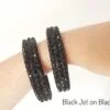Ballroom dance black bangle bracelet