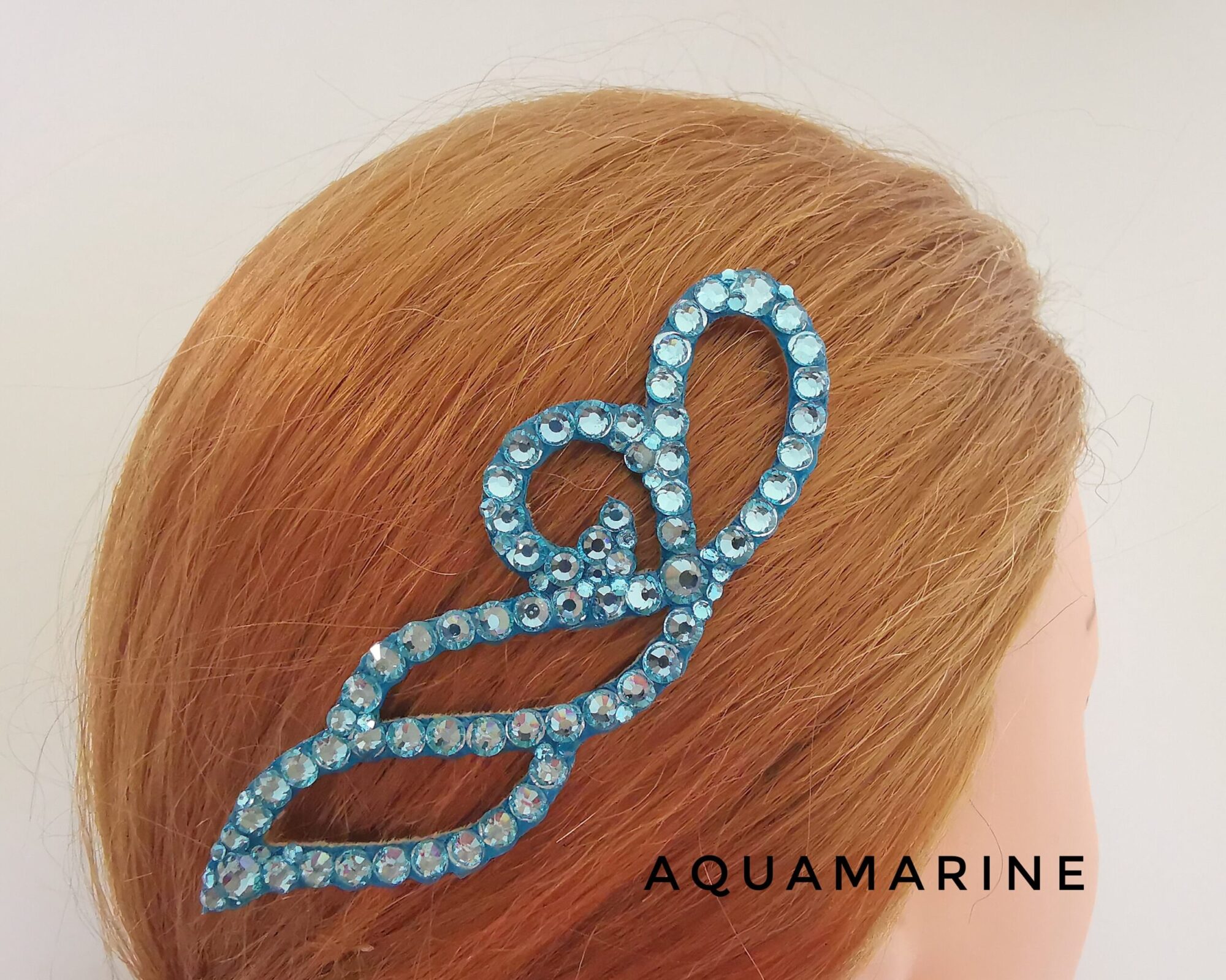 Ballroom dance hair accessory aquamarine