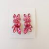Ballroom dance clip on pink earrings