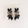 Ballroom clip on black earrings