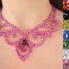 Ballroom dancesport pink necklace