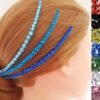Ballroom hair piece with blue crystals
