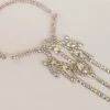 Ballroom back necklace with rhinestones
