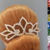 Dance hair piece with rhinestones