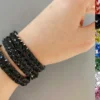 Ballroom dance black crystal bangle bracelet
