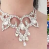 Ballroom necklace with rhinestones