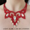 Red ballroom dance necklace