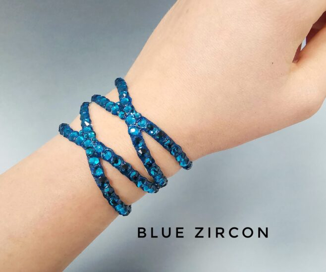 Blue Zircon ballroom bracelet for dance