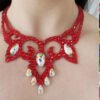 Red ballroom dance necklace